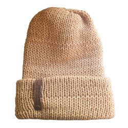 Nude Beige Single Colour Slouchy Beanie