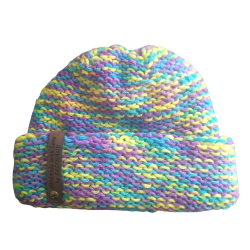 Variegated Cotton Candy Fisherman Beanie