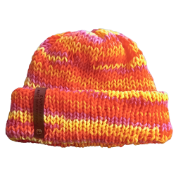 Orange and Yellow Variegated Fisherman Beanie
